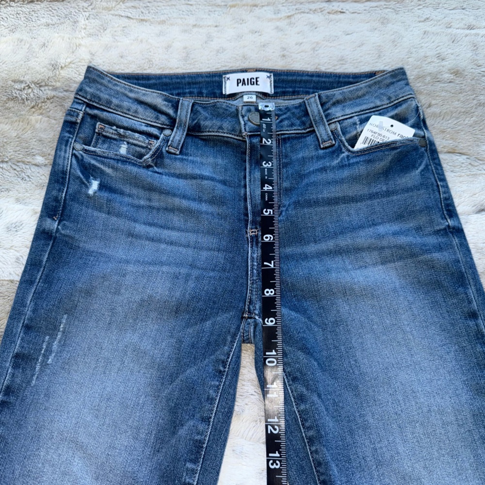 NWT PAIGE Verdugo Distressed Ankle Skinny Jeans in Flo Destructed Size 26 - Picture 9 of 15